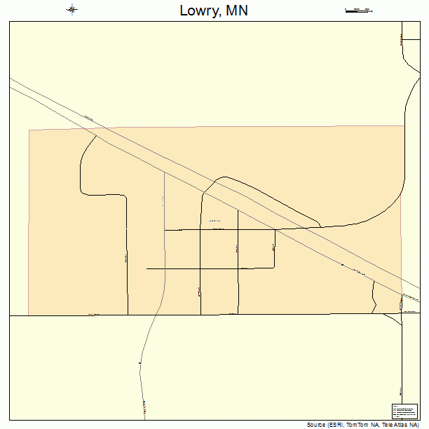 Lowry, MN street map