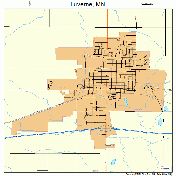 Luverne, MN street map