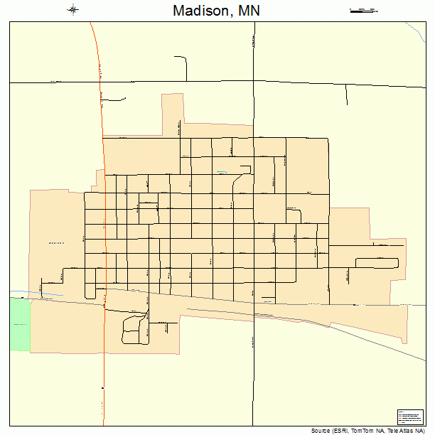 Madison, MN street map