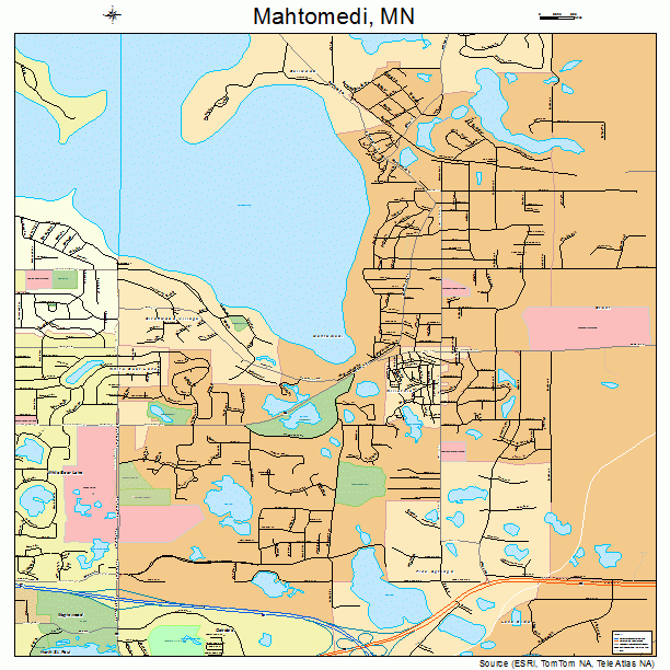 Mahtomedi, MN street map