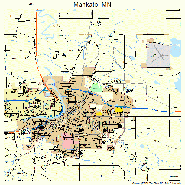 Mankato, MN street map