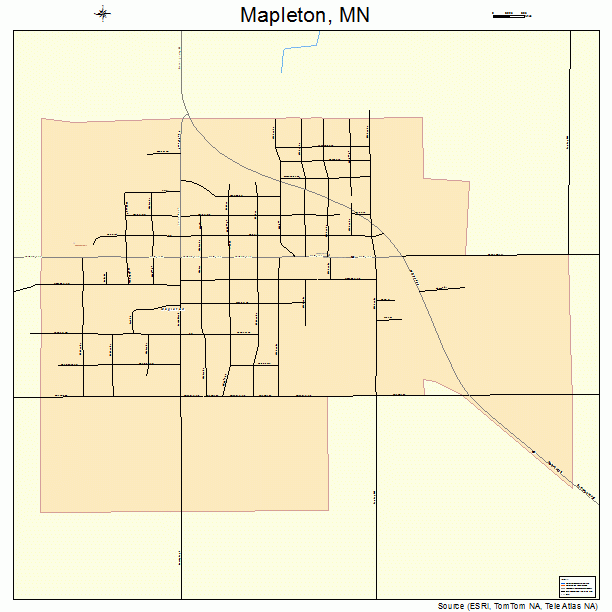 Mapleton, MN street map