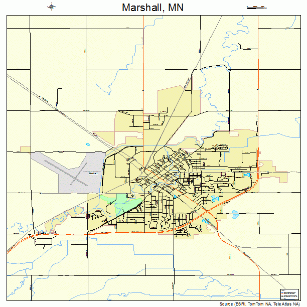 Marshall, MN street map