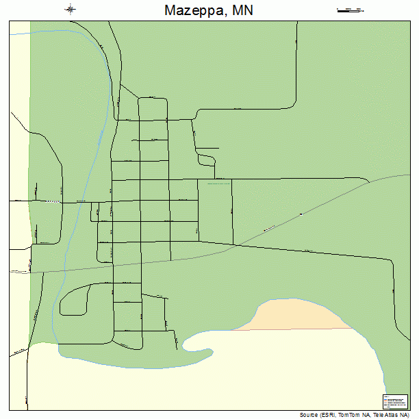 Mazeppa, MN street map