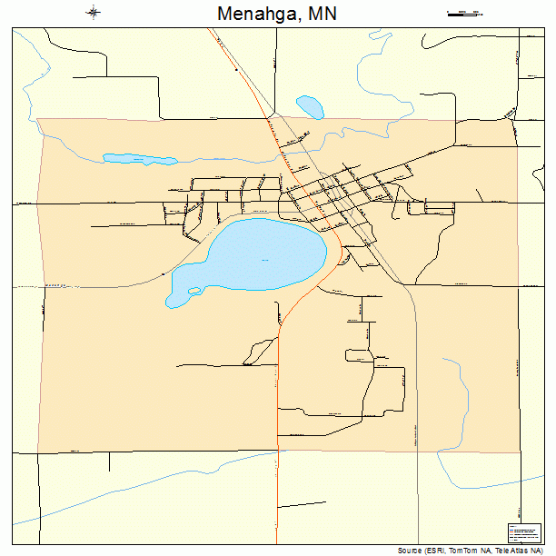 Menahga, MN street map