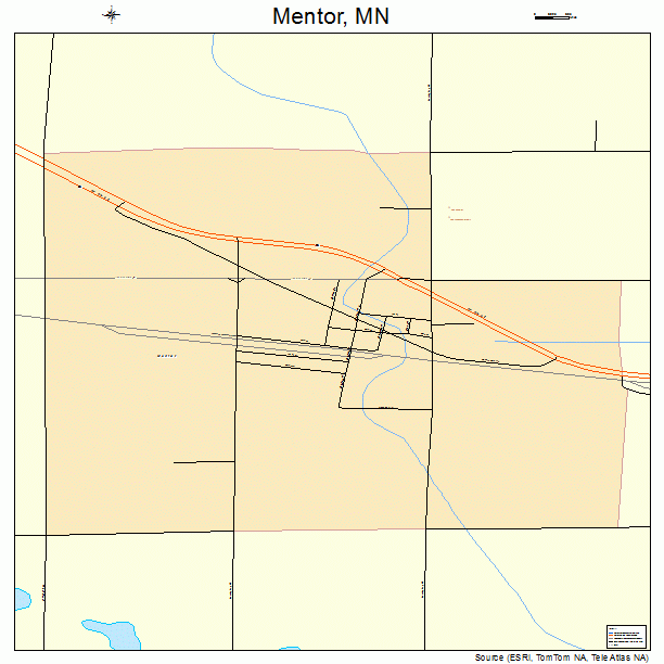 Mentor, MN street map