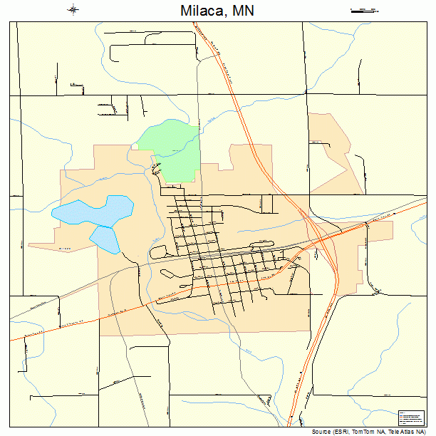 Milaca, MN street map