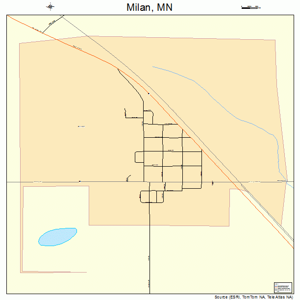 Milan, MN street map