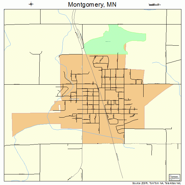 Montgomery, MN street map