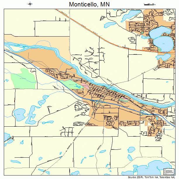 Monticello, MN street map