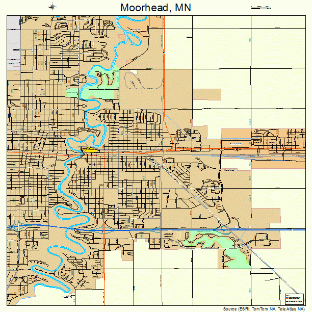 Moorhead, MN street map