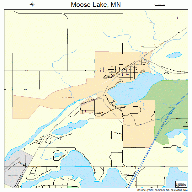Moose Lake, MN street map