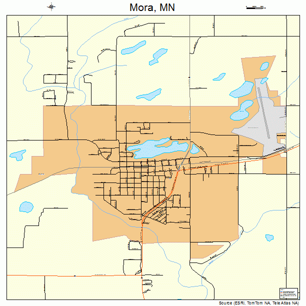 Mora, MN street map