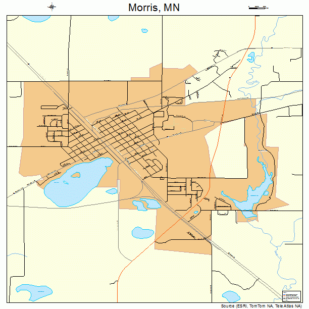 Morris, MN street map