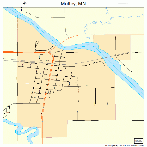 Motley, MN street map