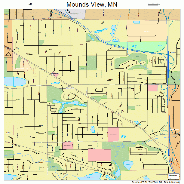 Mounds View, MN street map