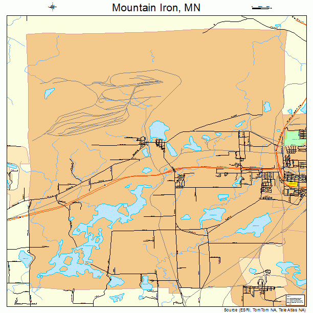 Mountain Iron, MN street map