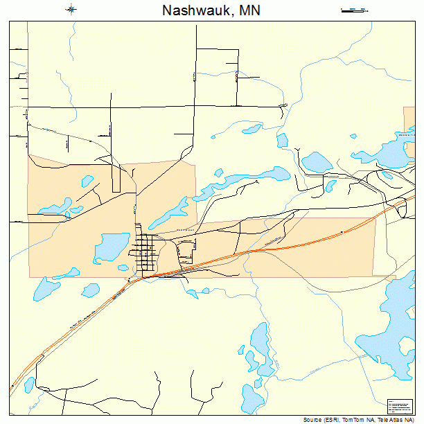 Nashwauk, MN street map