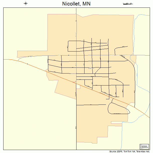 Nicollet, MN street map