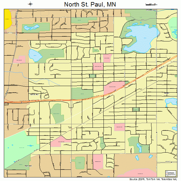 North St. Paul Minnesota Street Map 2747221