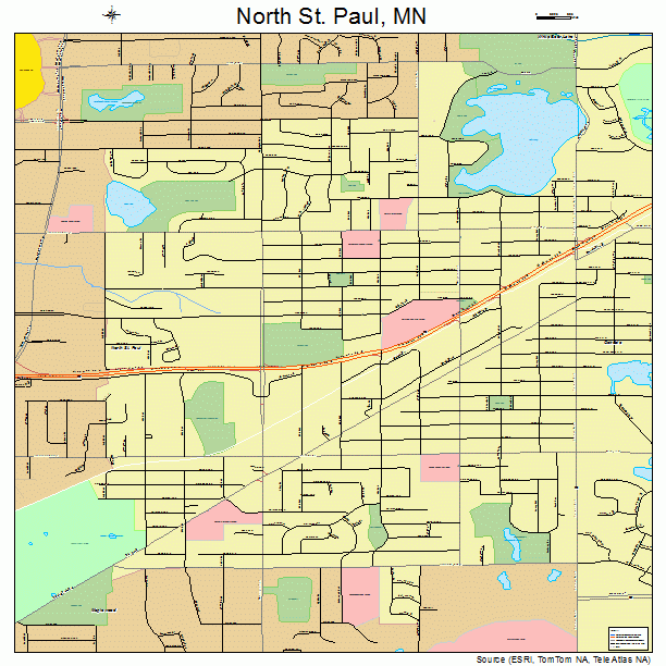 St. Paul Minnesota Street Map 2758000