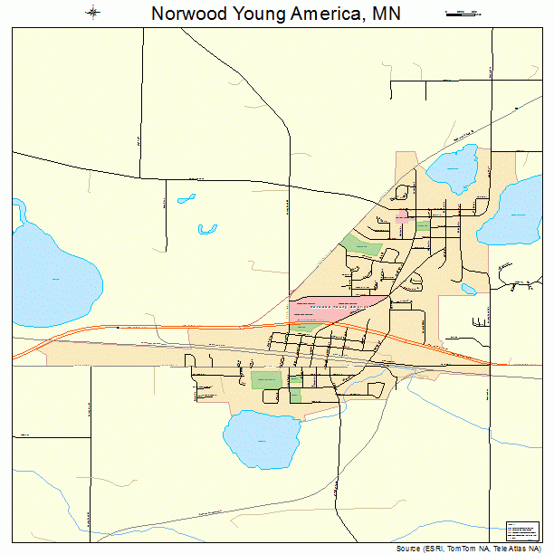Norwood Young America, MN street map