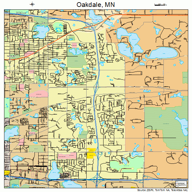 Oakdale, MN street map