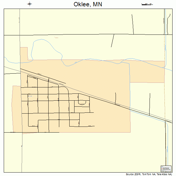 Oklee, MN street map