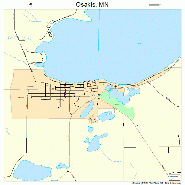 Osakis, MN street map