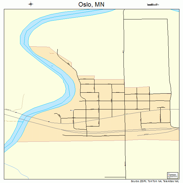 Oslo, MN street map