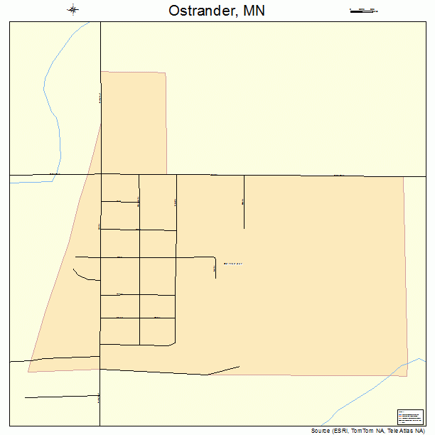 Ostrander, MN street map