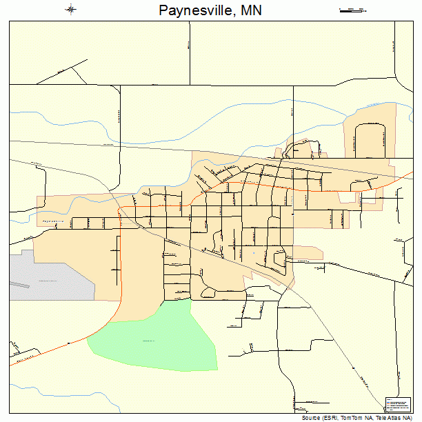 Paynesville, MN street map