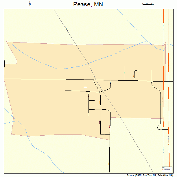 Pease, MN street map