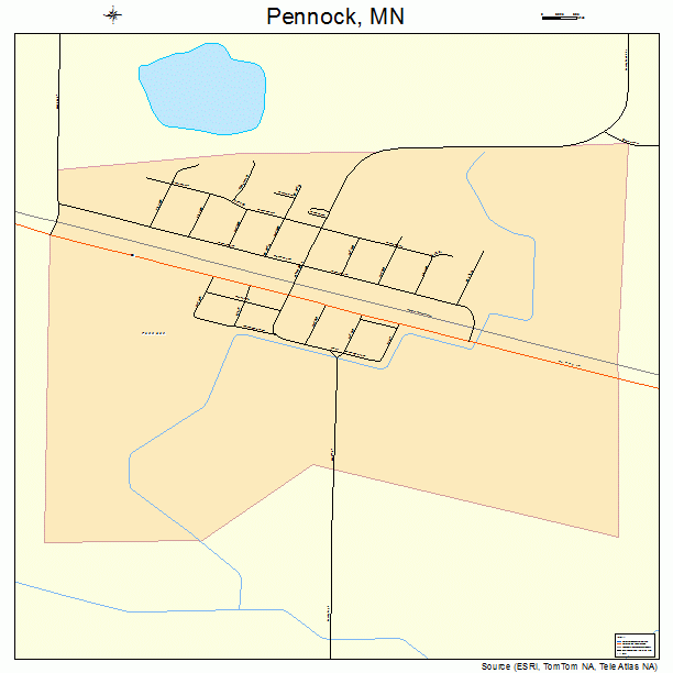 Pennock, MN street map