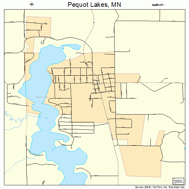 Pequot Lakes, MN street map