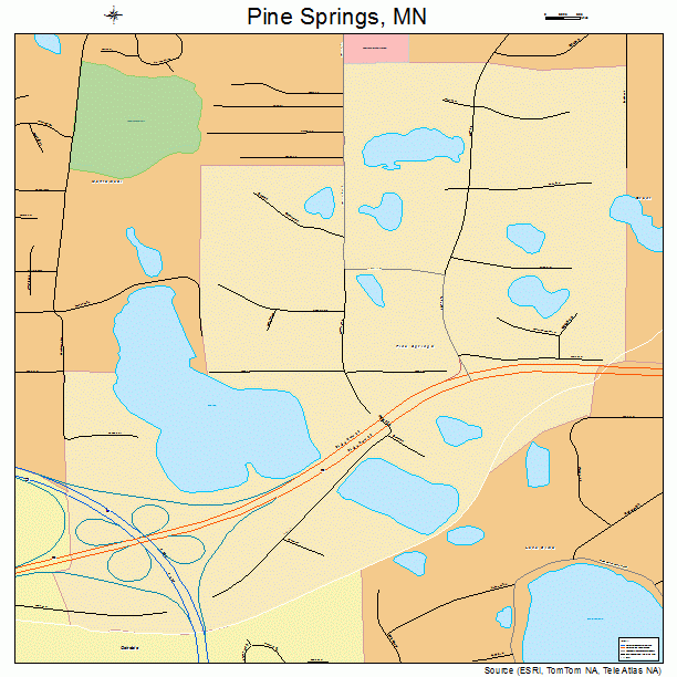 Pine Springs, MN street map