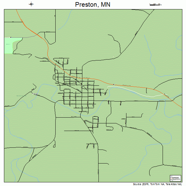 Preston, MN street map