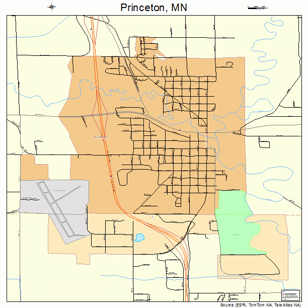 Princeton, MN street map