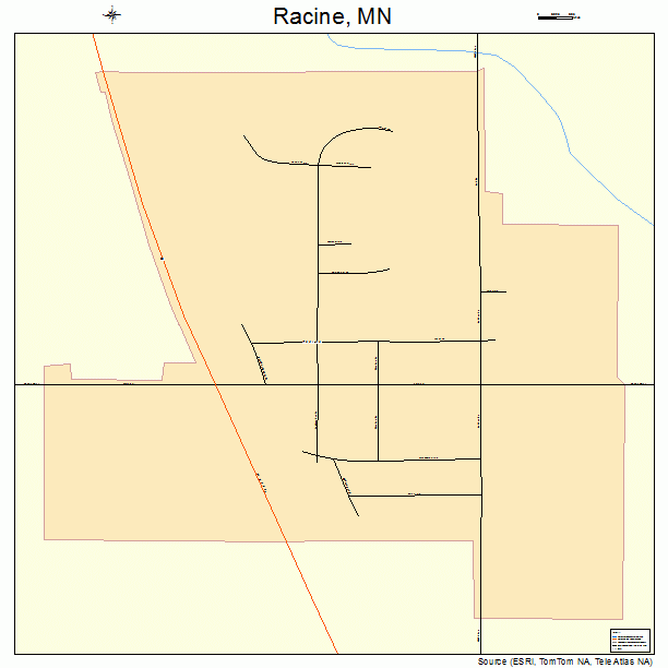 Racine, MN street map