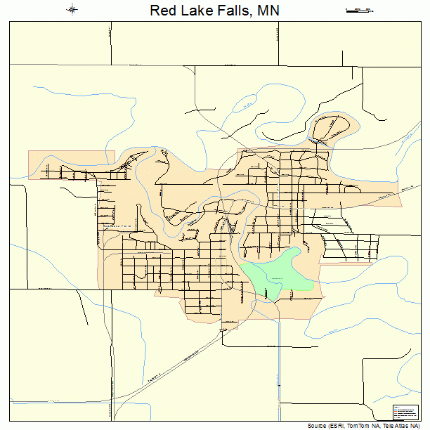 Red Lake Falls, MN street map