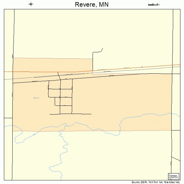 Revere, MN street map