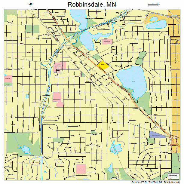 Robbinsdale, MN street map