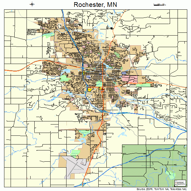 Rochester, MN street map