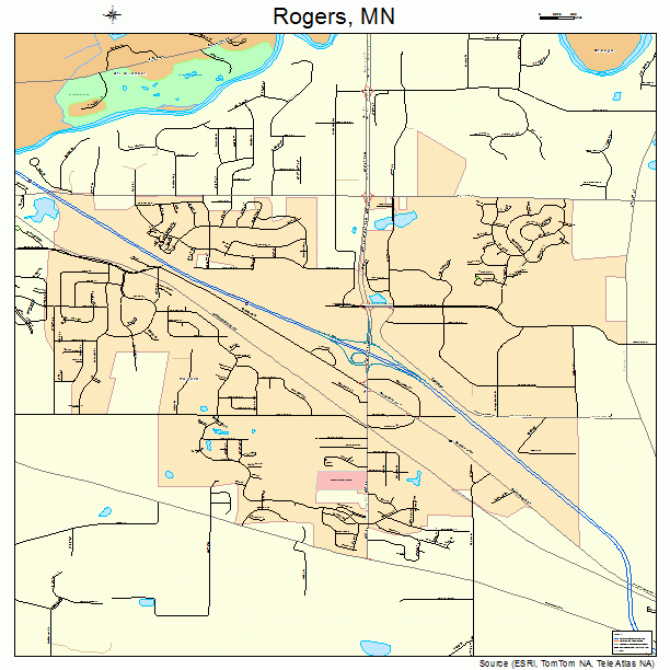 Rogers, MN street map