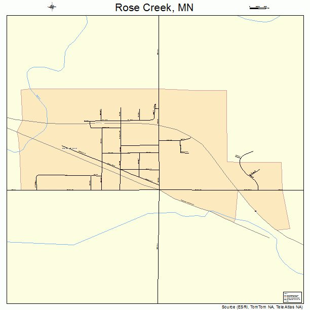 Rose Creek, MN street map