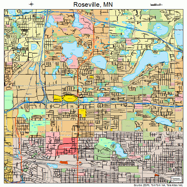Roseville, MN street map
