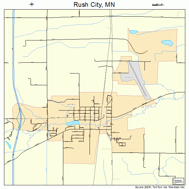 Rush City, MN street map