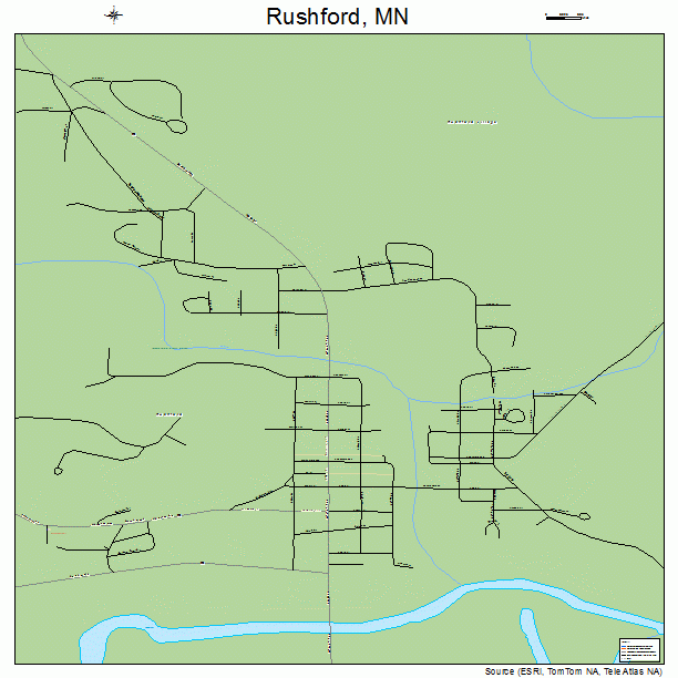 Rushford, MN street map