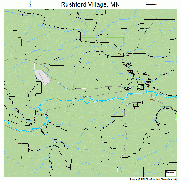 Rushford Village, MN street map