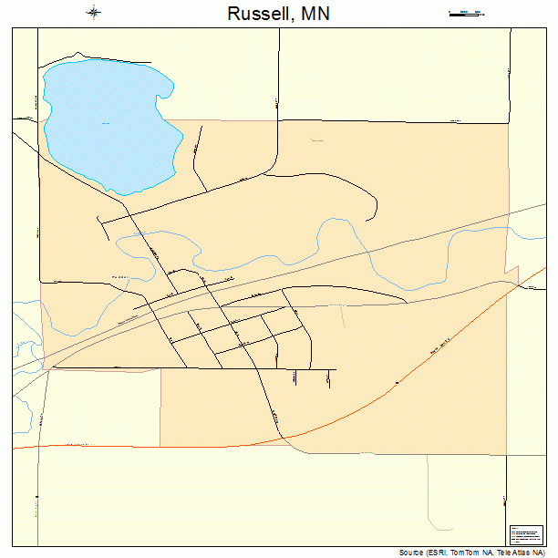 Russell, MN street map